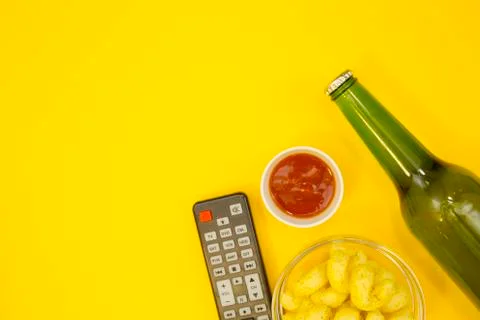 Watching TV concept Stock Photos