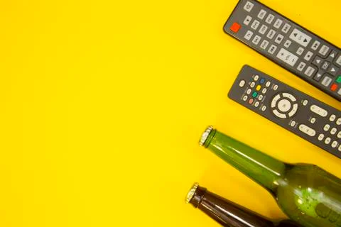 Watching TV concept Stock Photos