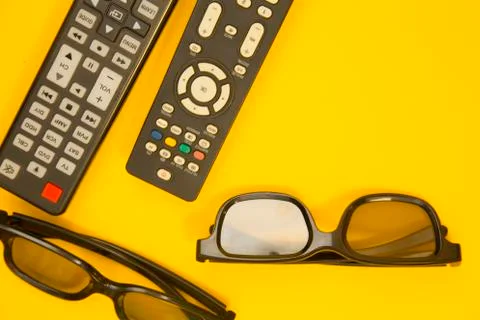 Watching TV concept Stock Photos