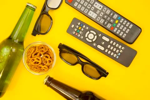 Watching TV concept Foto stock