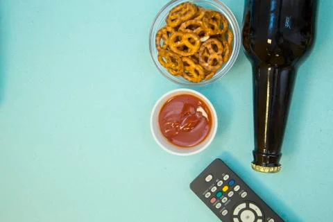Watching TV concept Stock Photos
