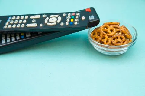 Watching TV concept Stock Photos