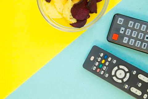 Watching TV concept Foto stock
