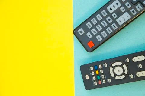 Watching TV concept Stock Photos