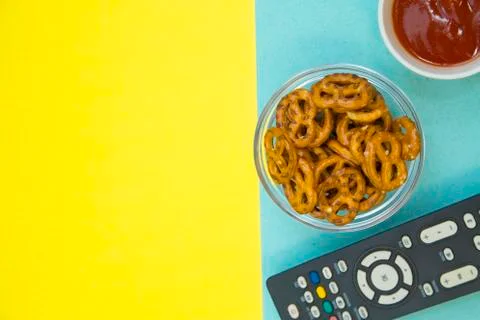 Watching TV concept Stock Photos