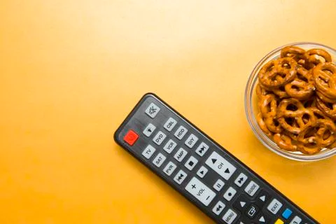 Watching TV concept Stock Photos