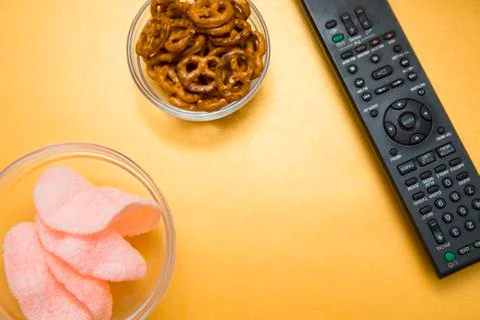 Watching TV concept Stock Photos