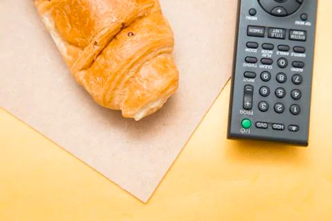 Watching TV concept Stock Photos