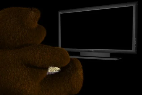 Watching TV Stock Footage 343758