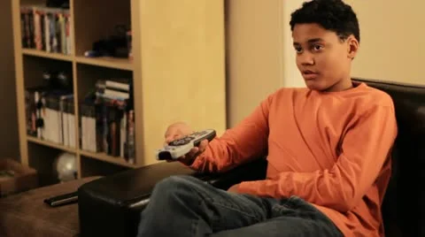 Watching TV Stock Footage 22667107