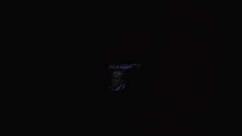 Watching TV at night Stock Footage 106925789