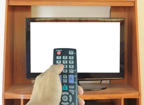 Watching tv Stock Photos