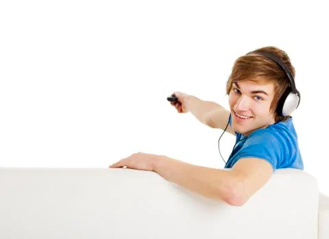 Watching tv Stock Photos