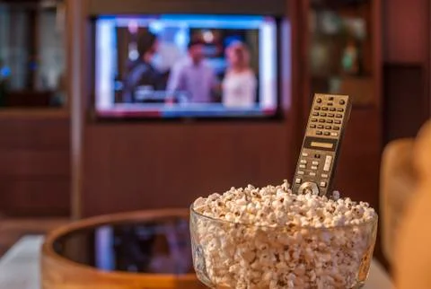 Watching TV Stock Photos