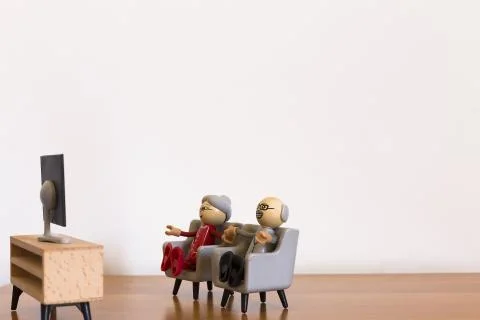Watching TV Stock Photos