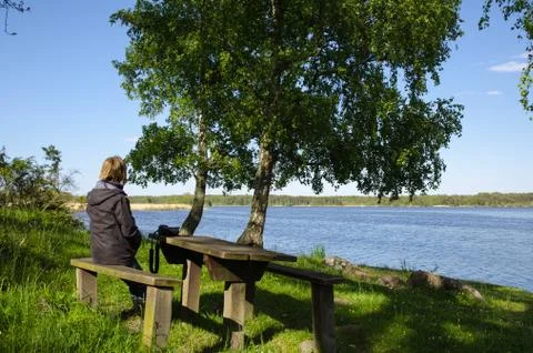 Watching the view Stock Photos