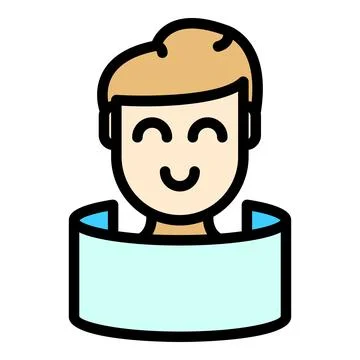 Watching virtual reality icon vector flat Stock Illustration