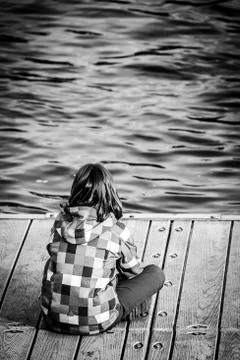 Watching the water Foto stock