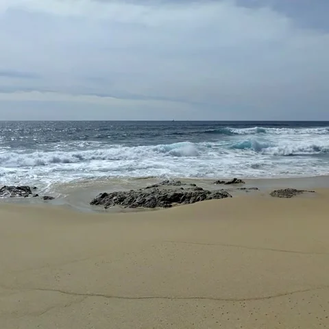 Watching the waves POV Stock Footage 236259934