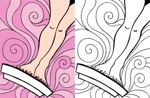 Watching weight Stock Illustration