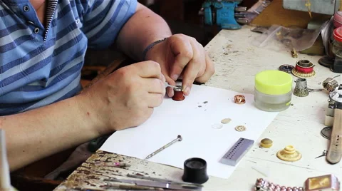 The Watchmaker At Work Stock-Footage 58818627