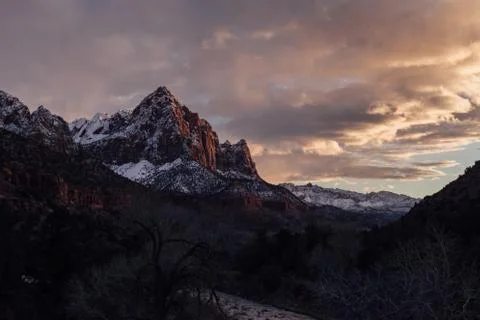 THE WATCHMAN SUNSET Stock Photos