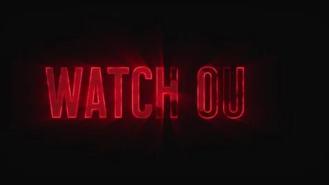 Watchout Warning Message Reveal Fx Intro Stock Footage 337718950