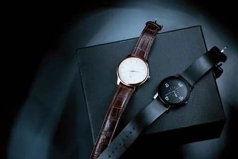 Watchs  on the  box Stock Photos