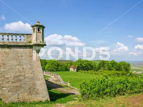 Watchtower on bastion of Pidhirtsi castle of 17th century, Ukraine Stock Photos