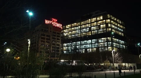 The Watchtower Building in Brooklyn Video stock 49848975