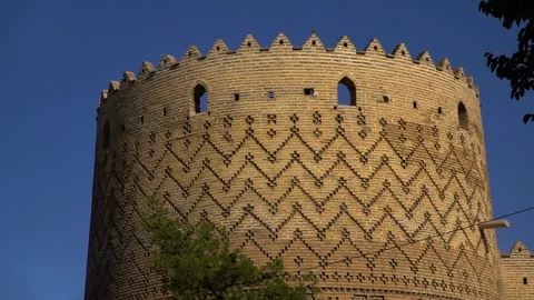 A watchtower in a castle Stock Footage 100844870