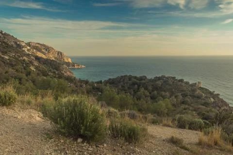 Watchtower in the coast Stock Photos