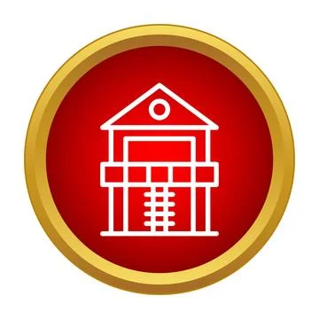 Watchtower icon representing security, observation, and protection イラスト素材