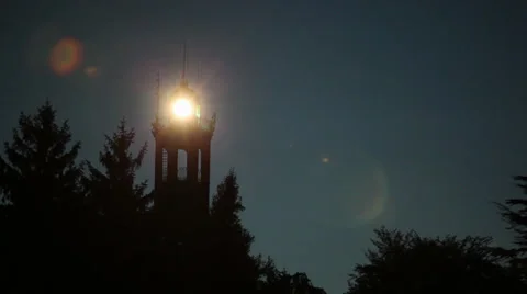Watchtower at night Stock Footage 38798104