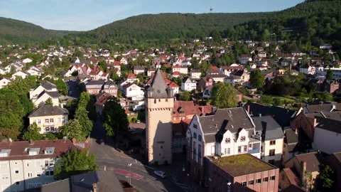 Watchtower in the old German town Stock Footage 155187682