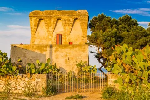 Watchtower on the rock Stock Photos