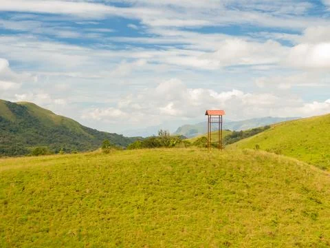 Watchtower at the top of mountain 库存照片