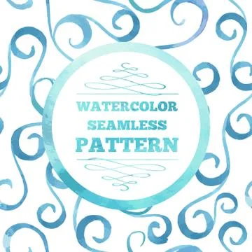 Watecrolor template. Stock Illustration