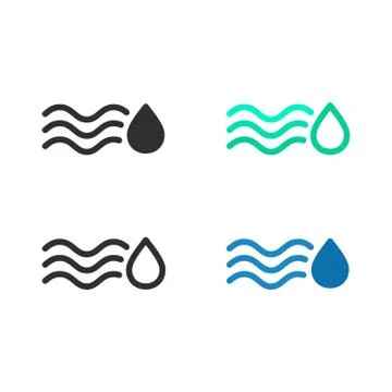 Water absorption icon Stock Illustration