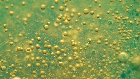 Water abstract background. Green background. Boiling liquid. Chemical reaction Stock Footage 88467966