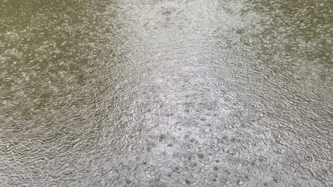 Water abstract background raindrops texture ripple pattern UK 4K Stockbeeldmateriaal 220196754