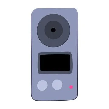 Water action camera cartoon vector illustration Stock Illustration