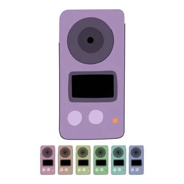 Water action camera vector cartoon graphic Stock Illustration
