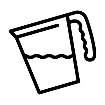 Water add line icon vector illustration Stock Illustration
