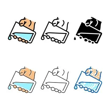 Water add simplified color icon vector Stock Illustration