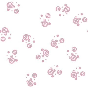 Water adding oxygen glyph seamless pattern イラスト素材