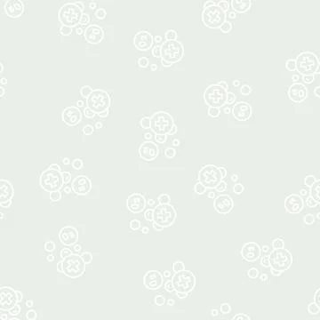 Water adding oxygen line seamless pattern Stock Illustration