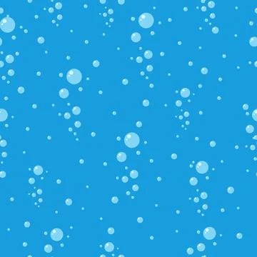 Water air bubble seamless pattern Stock Illustration