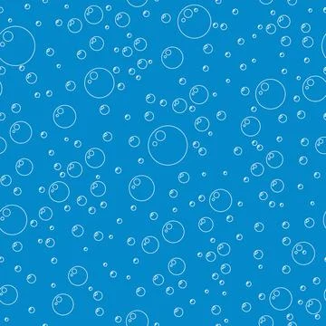 Water air bubble seamless pattern Stock Illustration