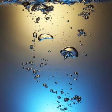 Water with air bubbles Stock Photos